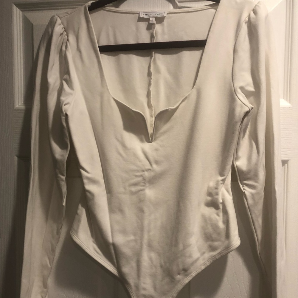 Plunging V Neck Thong Bodysuit